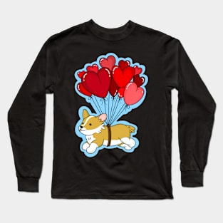 Cute Corgi Valentines Day Long Sleeve T-Shirt